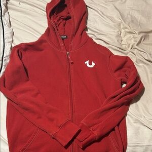 Men's True Religion Red Hoodie Sweater